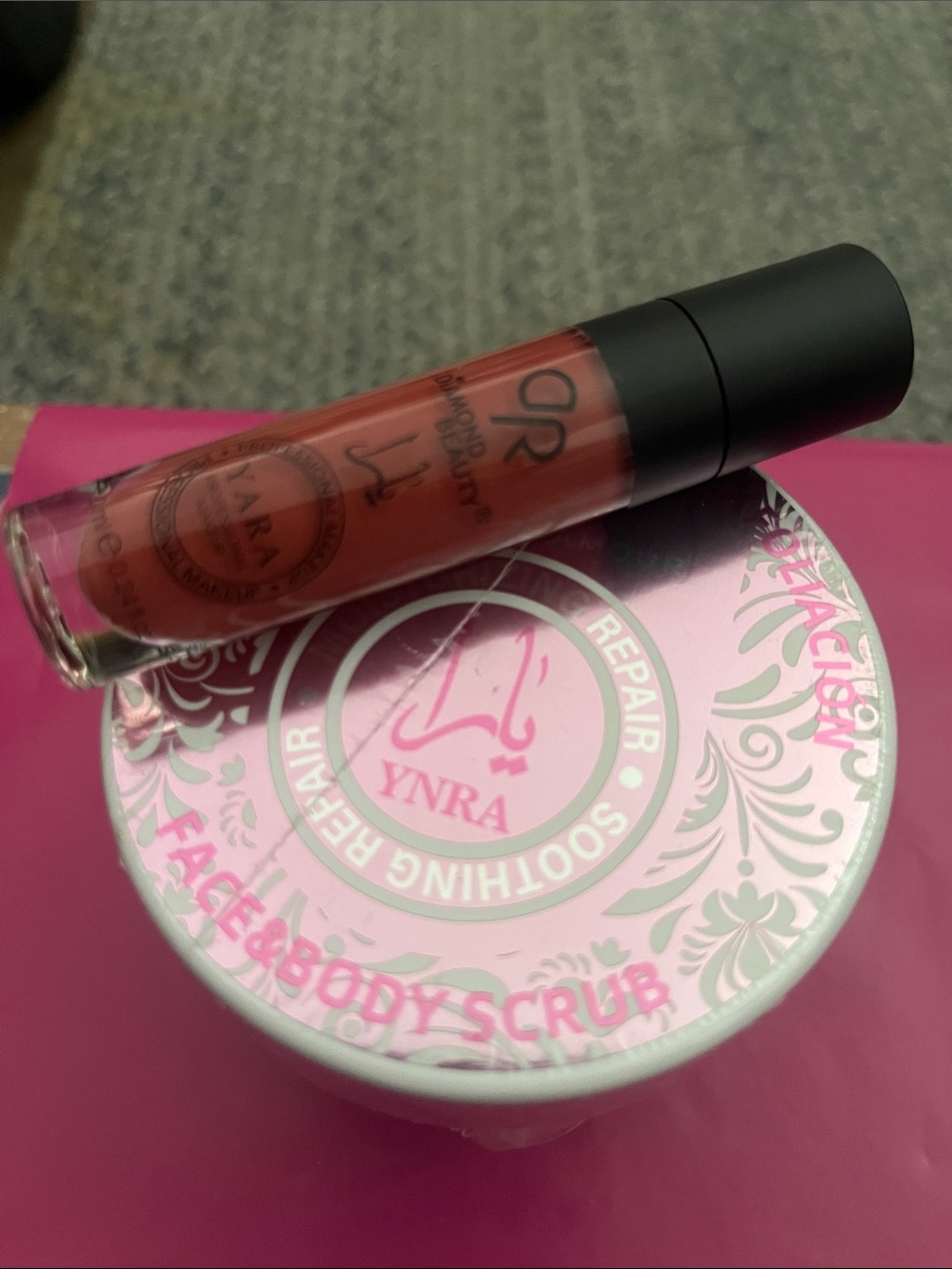 Yara Liquid Lipstick — Deep Rose Red w/ Face & Body Scrub